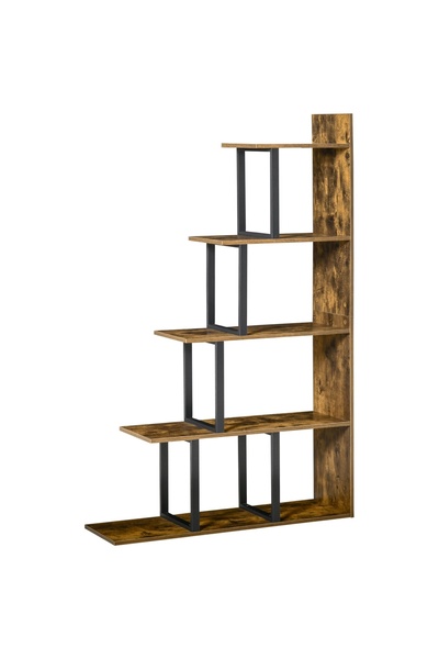 OEM Industrial style Re-Bloom bookshelf, 5 shelves, particleboard, black/rust...