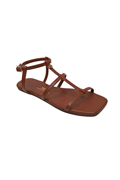 Tkees Γυναικεία πέδιλα Gladiator Tan με τετράγωνα δάχτυλα, κομψά καθημερινά σ...