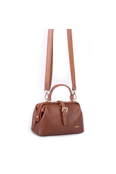 Nas Bag Genuine Leather Look Vintage Doctor's Bag Small Size Hand and Shoulde...