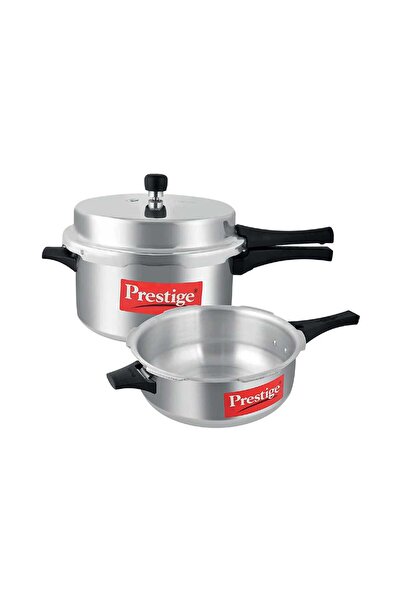 Prestige قدر ضغط ألومنيوم 5.5 لتر + مقلاة