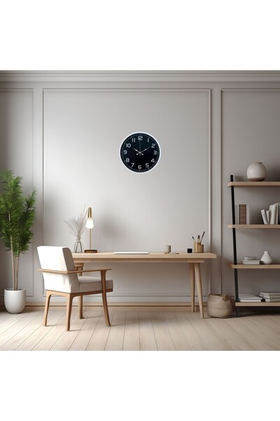 Leyaton ساعة حائط بيضاء أنيقة مقاس 36 سم RVRYT-RS345