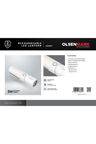 Olsenmark فانوس LED قابل لإعادة الشحن OME2873