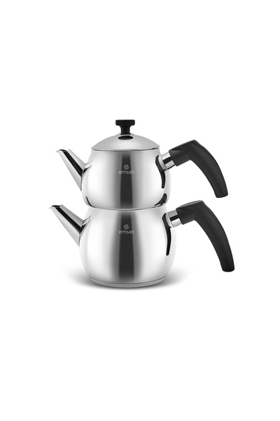 Emsan Alim Çaydanlık Takımı Midi Boy Paslanmaz Çelik