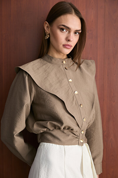 Melike Tatar Snap Fastener Bomber Jacket 32-2778