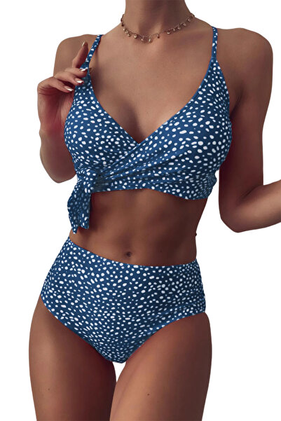 EFAYN.RO Women's swimsuit, 2 pieces, trendy sexy model with spots and polka d...
