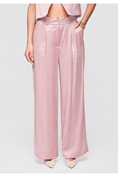OMBRE Women's Elegant Wide Leg Pants OW-PA-E0002 Pink