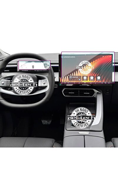 ael-tech واقي شاشة نانو 9h متوافق مع لوحة العدادات الرقمية ونظام الملاحة لسيا...