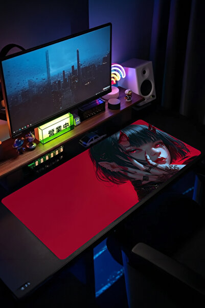 urzuva Crimson Temptress Gaming Oyuncu XL Mouse Pad Mousepad 90X40 cm 4MM Dikişli Model