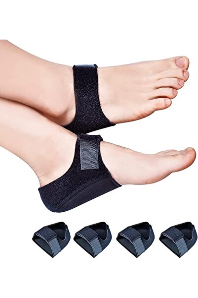 Arabest واقيات كعب من الجل مكونة من 4 قطع للرجال والنساء، وسادات دعم مبطنة لا...