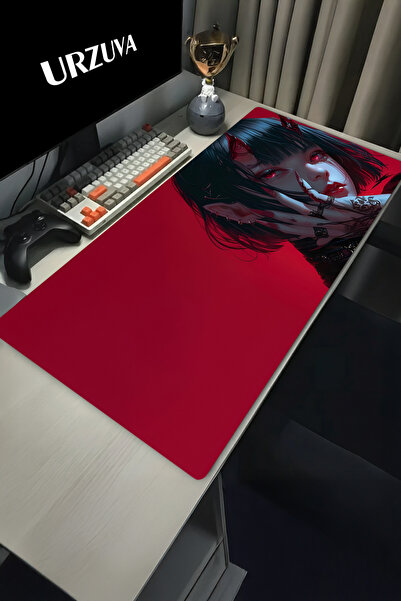 urzuva Crimson Temptress Gaming Oyuncu XL Mouse Pad Mousepad 80X30 cm 3Mm Dik...