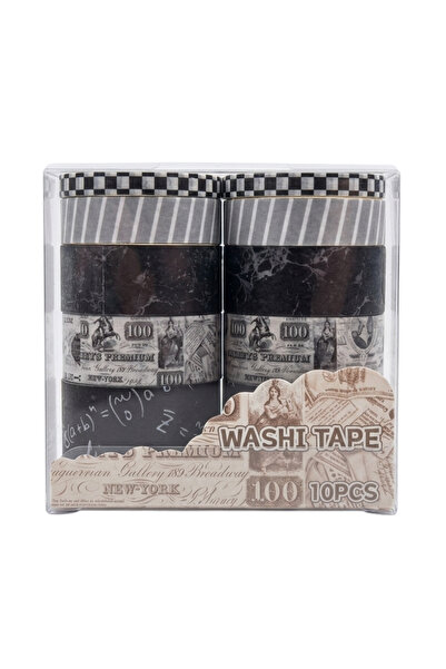 Şehir Online Mağazacılık Σετ 10 ταινιών Washi με νοσταλγικά σχέδια - Αισθητικ...