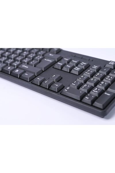 Saffron Times Wired Keyboard and Mouse Combo | USB Plug & Play | Dual Language | Ergonomic Full Full-Size Keyboard
