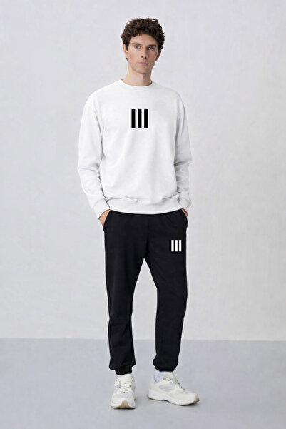 ZAVIXO -ΑΝΔΡΙΚΟ ΣΕΤ 3 Ποιοτικών Τεμαχίων: Φούτερ με 3 Κλωστές + Παντελόνι Φόρ...