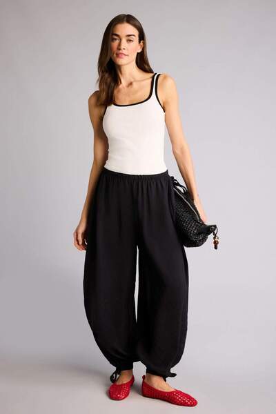 DeFacto Balloon Fıt Beli Lastikli Düz Paça Modal Pantolon H3128AX26SM