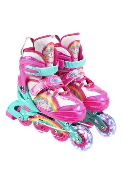 ACTION ONE Role reglabile Unicorn Fantasy,roti luminoase, M(35-38), roz