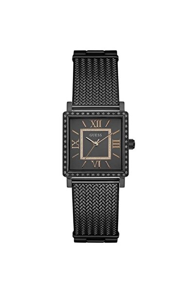 Guess Ceas Highline, inox negru, carcasa 28mm, cadran negru, indecsi Rose Gol...