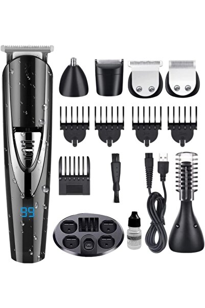 Arabest 5-in-1 Hair Clippers for Men, Beard Trimmer with T-Blade, LED Display...