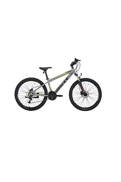 Bisan COOPER ERKEK DAĞ BİSİKLETİ 30 CM MD 24 JANT 21 VİTES AÇIK GRİ SİYAH SARI