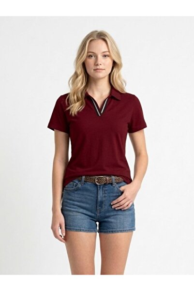 EXPECTED Γυναικείο κορμάκι με λαιμόκοψη πόλο, ριγέ, κοντομάνικο, στενή εφαρμο...