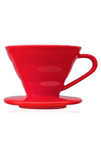 rank Ceramic Coffee Drip Funnel V60 02 Red
