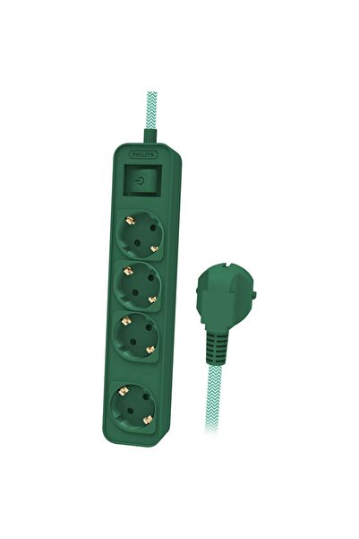 Philips Prelungitor CHP2147G/58 Crăciun, 4 prize, întrerupător, 1,5 m, verde