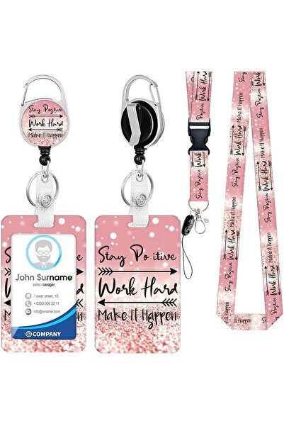 Arabest Badge Holder with Retractable Reel, ID Card Holder with Carabiner Cli...