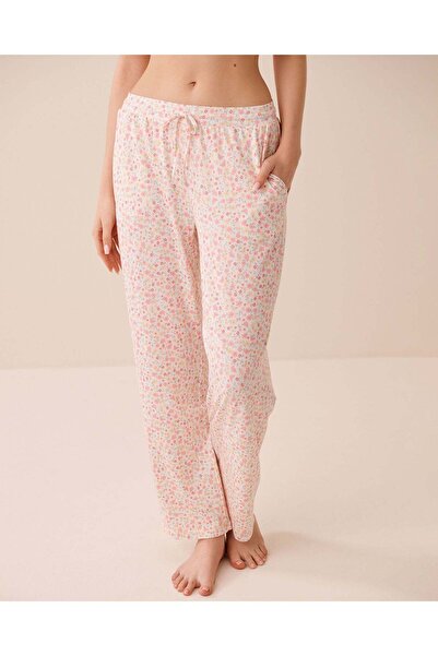 La Vie en Rose بنطلون بيجامة فائق النعومة بطباعة زهور ديتسي