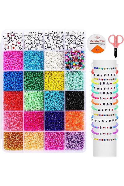 Arabest Jewelry Making Kit with Glass Seed Beads, Bracelet Craft Set with Let...