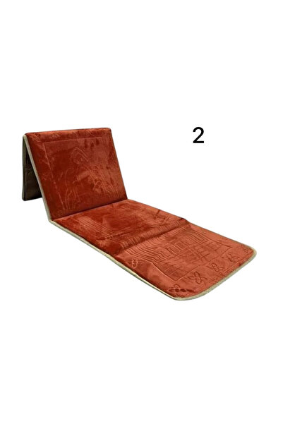 1way سجادة صلاة قابلة للطي بمسند ظهر مدمج