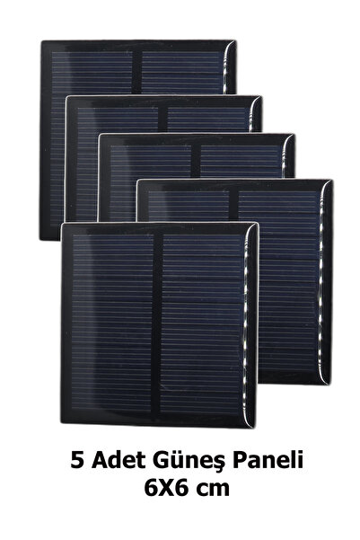 chester 5 Adet Güneş Paneli Seti 60x60mm Mini Solar Panel Deney Seti Robotik ...