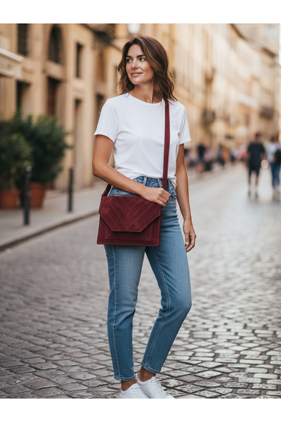Duanna Atelier Dianna Bordo Omuz Çantası