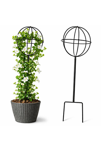 zola Metal support for flowers and climbing plants, sphere type, diameter 17 ...