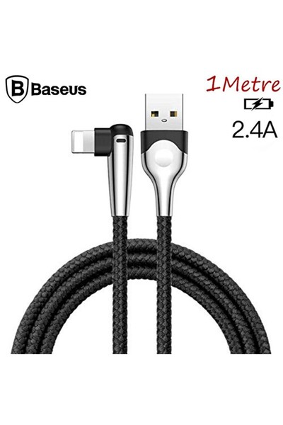 Ally Mvp İPhone İçin Mobil Oyuncu Usb Şarj Kablosu 1 Metre SIYAH