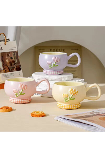shopwave Tulip Motif Ceramic Cup