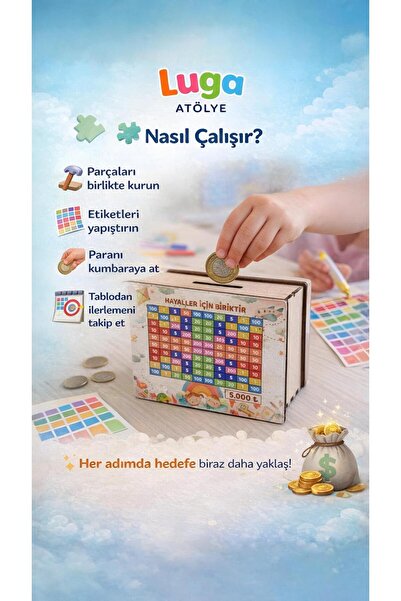 LUGA ATÖLYE Target Piggy Bank