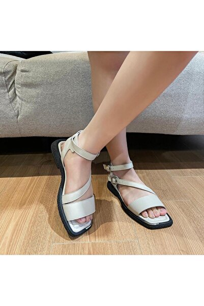 Tonii Ίσια σανδάλια με λουράκια από οικολογικό δέρμα, T825