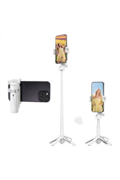 Juo Jst20 Remote Controlled Mini Tripod Monopod Selfie Stick Compatible with ...