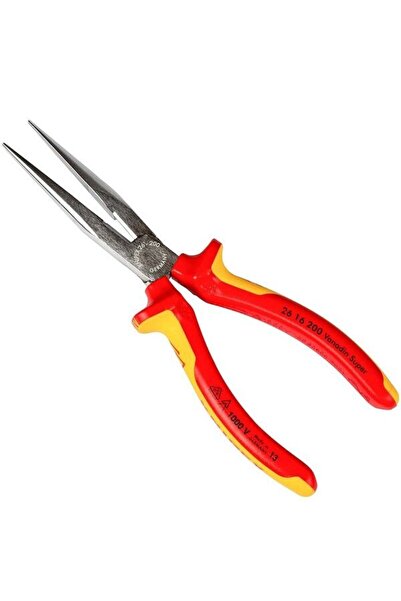 Knipex Μυτοτσίμπιδα με ημιστρόγγυλη μύτη και μονωμένη κοπτική όψη, 200 χιλιοστά.