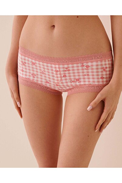 La Vie en Rose Super Soft Lace Trim Boyshort Panty