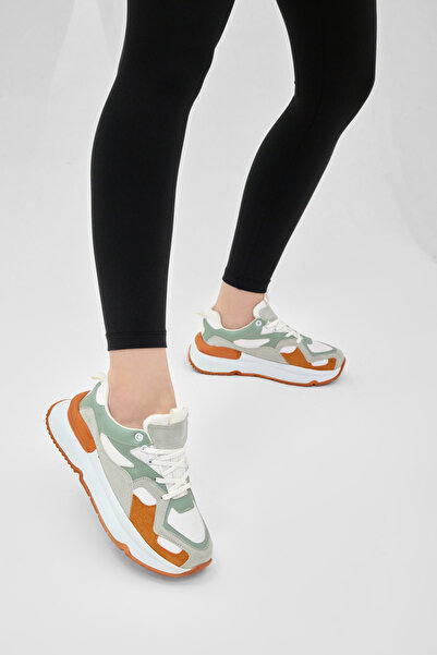 Tonny Black Γυναικείο πορτοκαλί πράσινο πάνινο παπούτσι Eva Sole Comfortable Fit