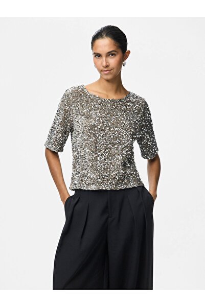 PIECES Blůza s 2/4 rukávy PCKAM s flitry