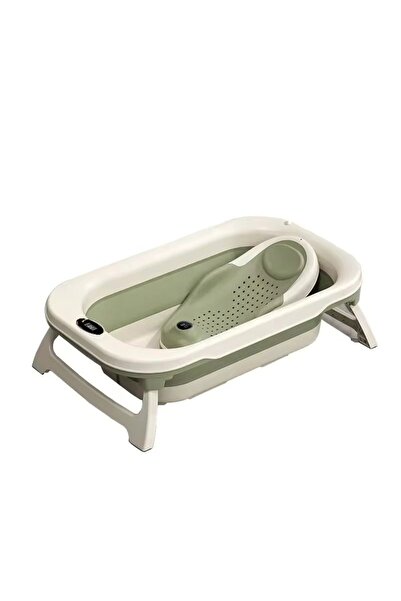 Little Mom Set cadita pliabila cu termometru si suport anatomic Green