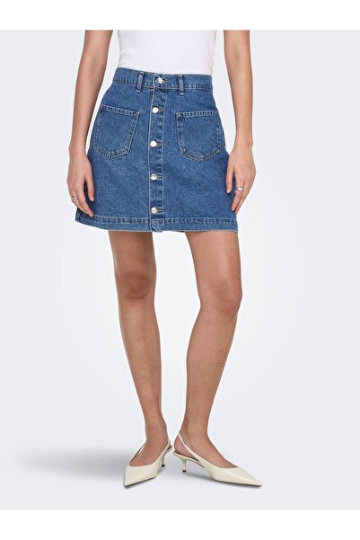 ONLY Fustă scurtă din denim stil rock, de la ONLAMAZING