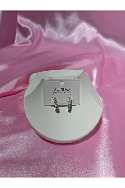 XUPING JEWELRY Xuping Kristal Taş Detaylı Şık Çelik Küpe