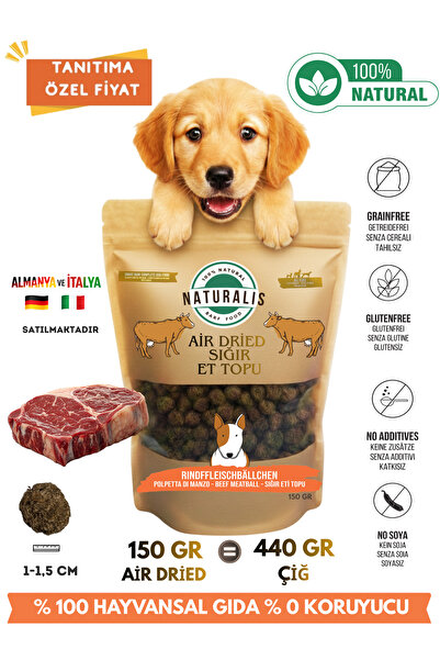 NATURALİS BARF FOOD SIğır Et Topu %100 Doğal Hipoalerjenik Köpek Ödül Maması ...
