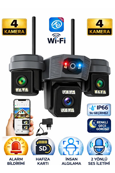 Blackbird Game Center O-kam Pro OK-203Plus Premium 4 Lensli 12 Mp Wifi PTZ Gü...