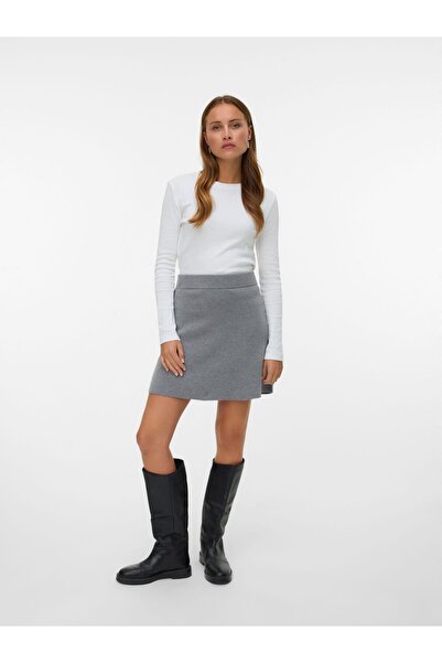 Vero Moda Strickrock VMSABA Fustă scurtă de talie medie