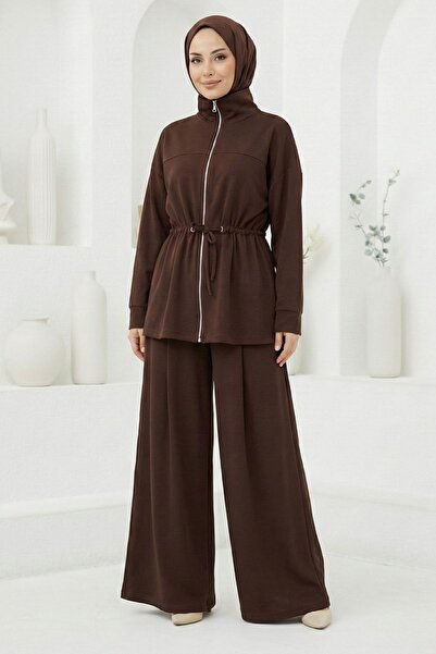 Butik Oversize Fermuarlı Tesettür İkili Takım