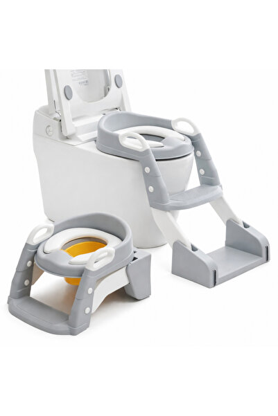 Little Mom Grey children's toilet reducer, foldable, ergonomic, PVC seat, sup...