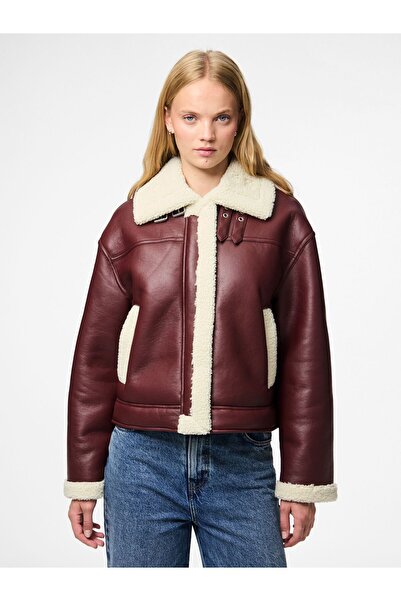 PIECES Geacă din piele ecologică PCJANELLE